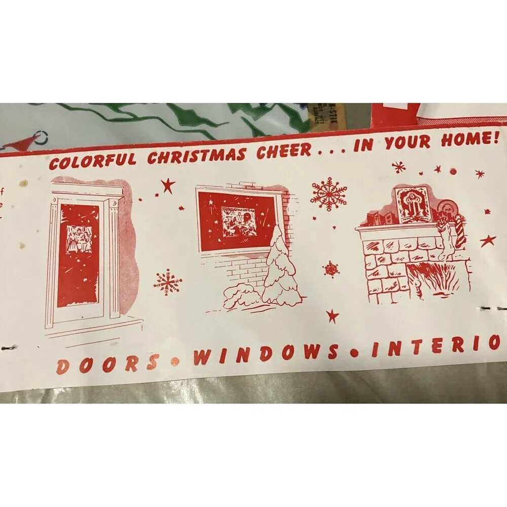 Arkow Lewis Frosties 1953 Picture-Panes Stained Glass Effect Seasons Greetings
